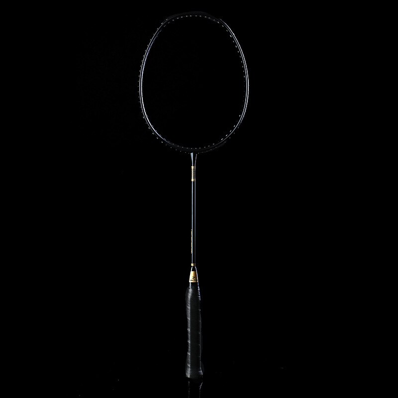 Badminton Racket Carbon Fiber Trainer Special Training Racket 4U Super Light Badminton 3D Wind Breaking Frame Single Racket: black