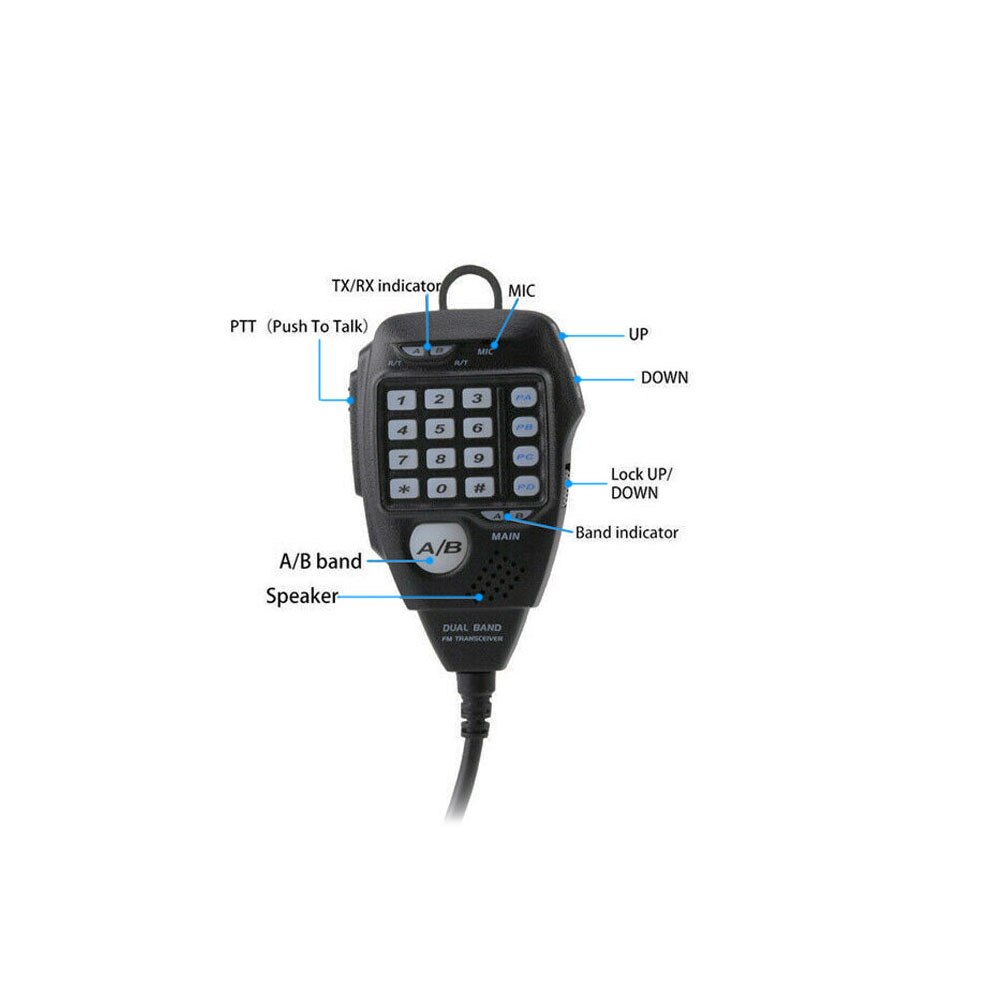 MIC Microphone For AnyTone AT-778UV Walkie Talkie 25W Dual Band VHF Transceiver 136-174 UHF 400-480MHz Amateur Radio
