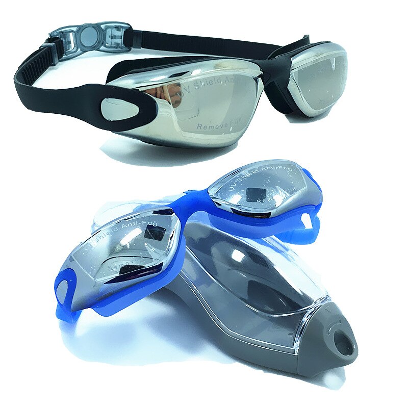 Galvaniseren Waterdicht Anti-Fog Badpak Bril Zwemmen Duiken Verstelbare Zwembril Dames Mannen Zwemmen Goggle