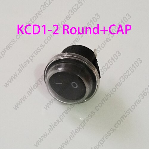 100 Pcs 2Pin Rocker Schakelaar 15 Mm KCD1-2 3A 250 V/6A 125V On-Off Panel Vorm ronde
