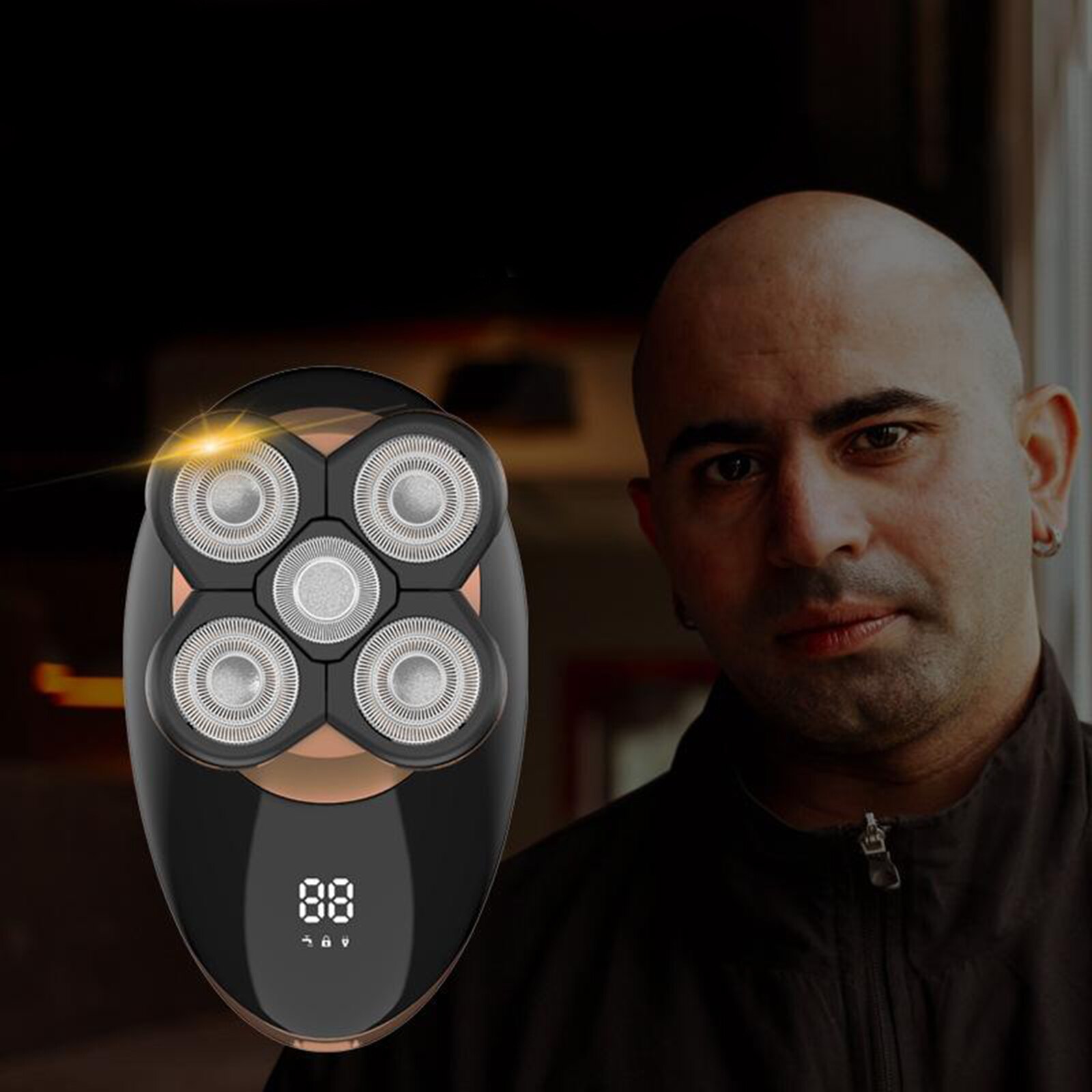 5 IN 1 Electric Shaver for Men USB Rechargeable Bald Head Hair Trimmer Shaving Machine Wet Dry Use LCD display