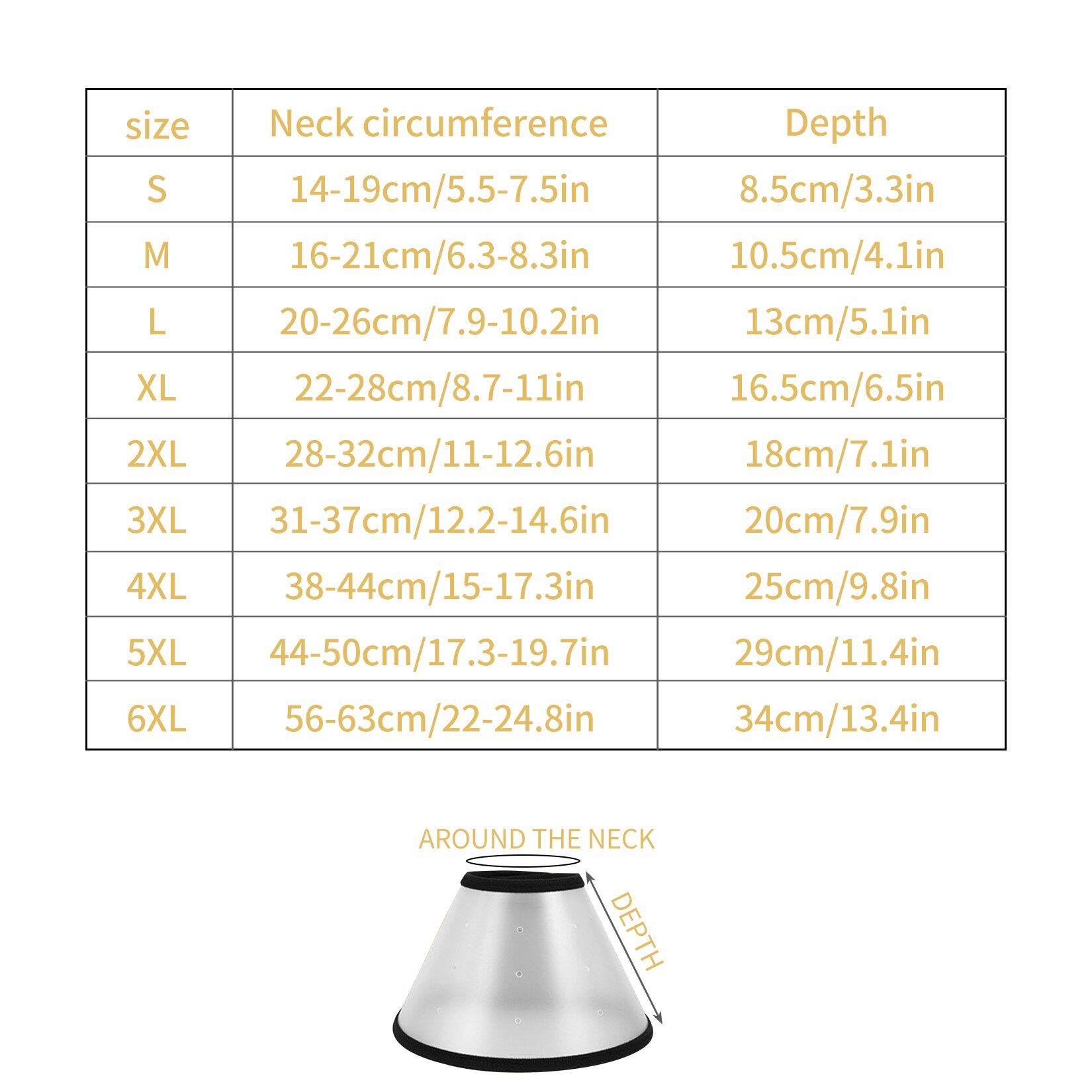 Dog Cat Recovery Collars Elizabethan Collar Wound Healing Collar Cone for Small Medium Large Dogs Anti-Bite Protection Collar