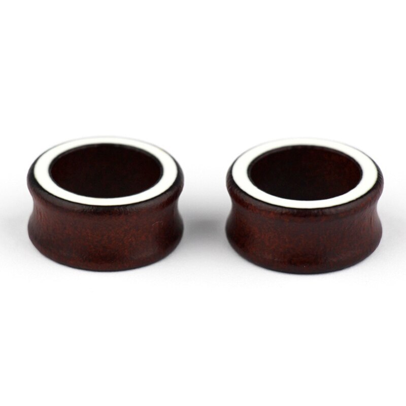 2 Pc Hout Pluggen En Tunnels Flexibele Dunne Oor Tunnel Dubbele Flared Oor Piercing Flesh Tunnel Holle Oor Gauge Expander brancards