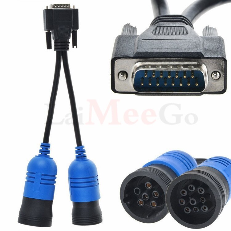 Pn 405048 6- And 9-Pin Y Deutsch Cummins Adapter For Nexiq OBD 2 cable Usb Link Diesel Truck Diagnose Interface