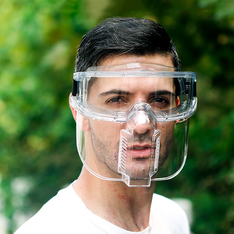1Pc Klar Schutz Schutzbrille Anti-Spritzen Gesicht Schutz Arbeit Sicherheit Abnehmbarer Brille