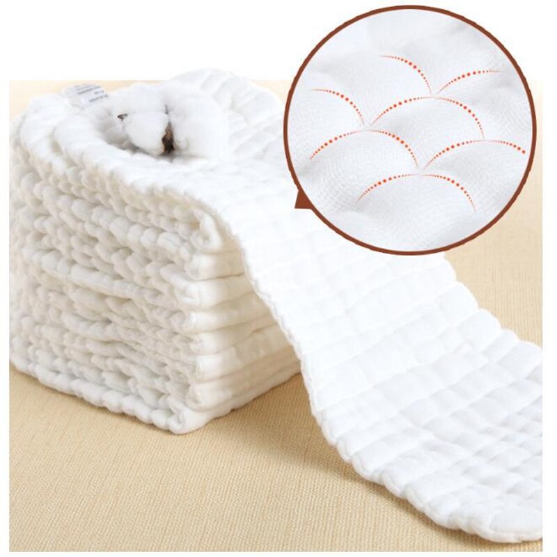 Luiers Ecologische Herbruikbare Luier Insert 12 Lagen Biologische Mousseline Katoenen Baby Snap In Nappy Liners Pasgeboren Peuter