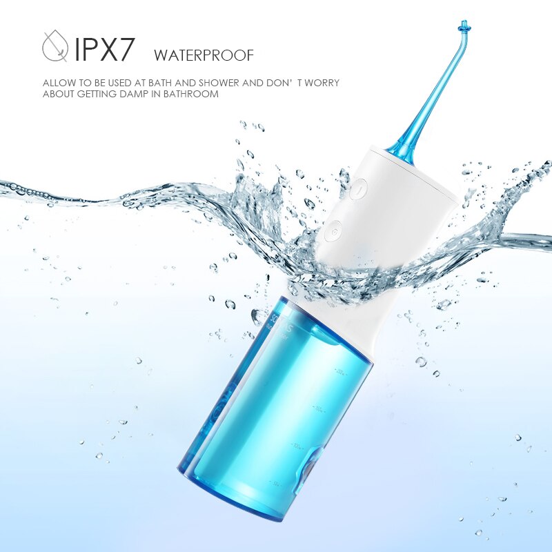 Soocas  w3 bærbar oral irrigator usb genopladelig vand tandtråd 2200 mah irrigator til rensning af tænder vandstråle tandstikker