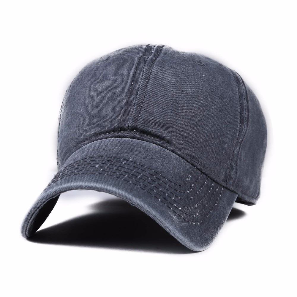Baseballcaps justerbar caps for menn fritidshatter ensfarget snapback sommer høst lue caps: Mørk grå
