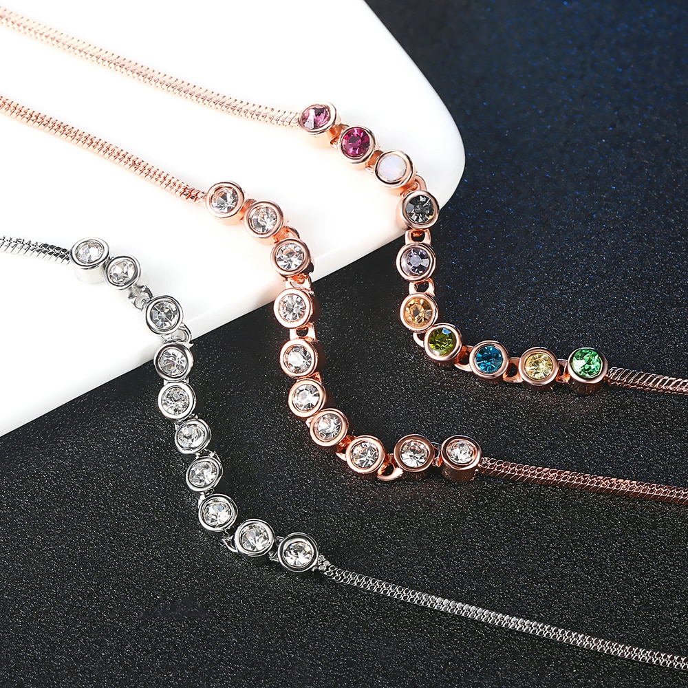 ZHOUYANG Multicolour Exquisite ball Rose Gold Color Bracelet Austrian Crystals ZYH013 ZYH011 ZYH012