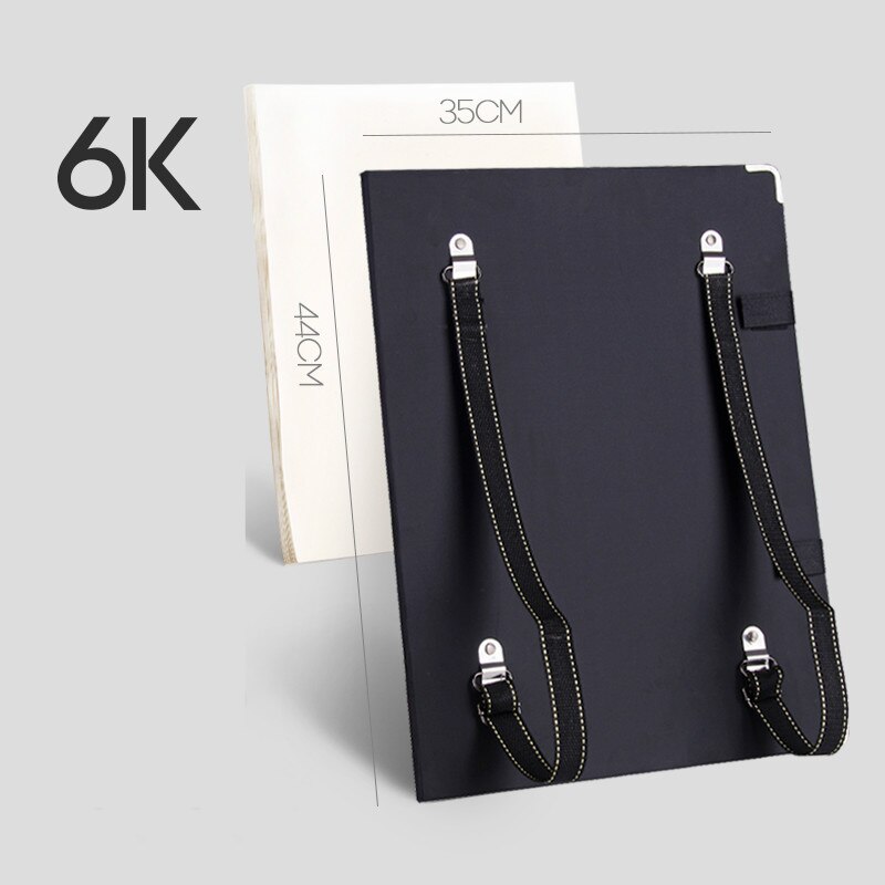 Caballete De Pintura para principiantes, tablero De dibujo portátil, resistente al agua, multifunción: 6K black