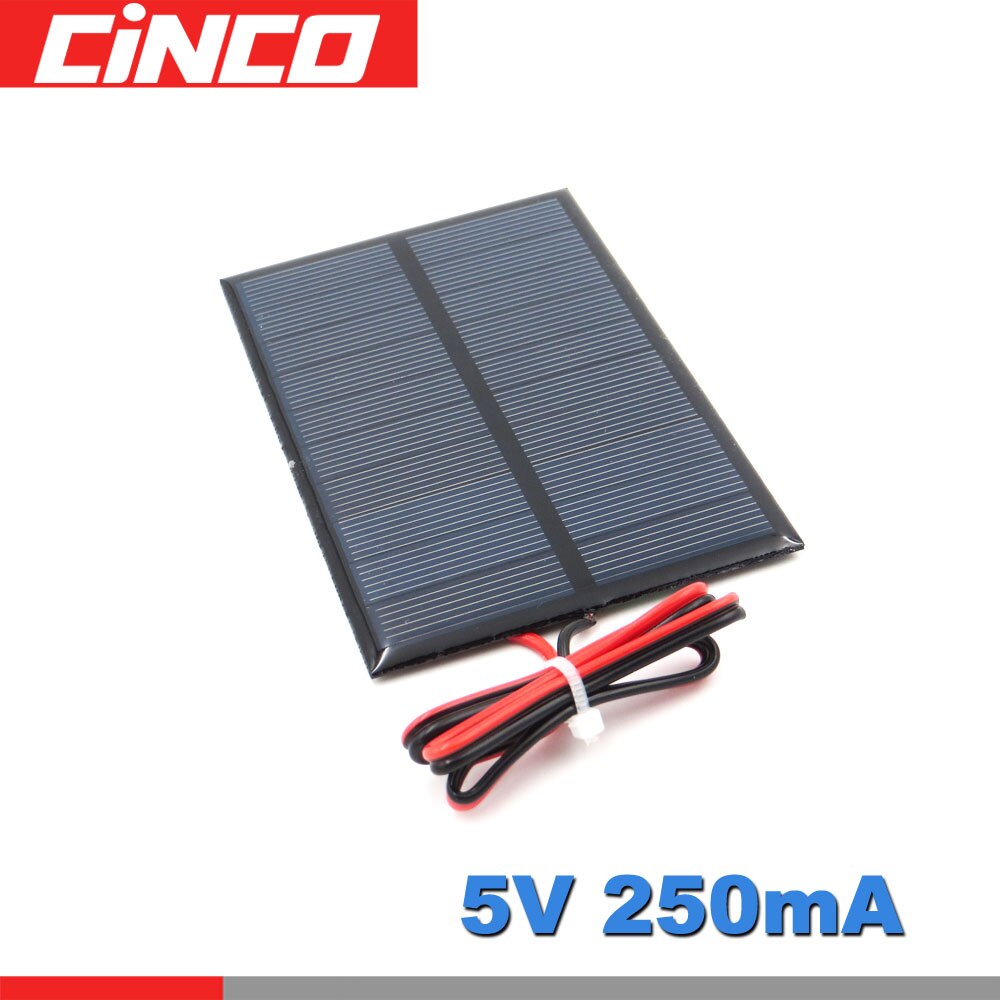 1pc x 5V 250mA with 30cm extend wire Solar Panel Polycrystalline Silicon DIY Battery Charger Small Mini Solar Cell cable toy