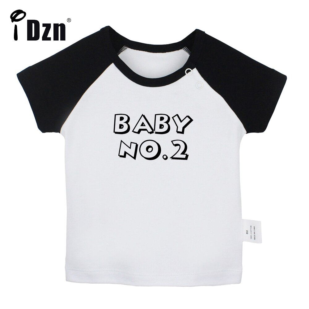 Baby Geen. 2 Nummer 2 Fun Art Gedrukt Baby Jongens T-shirts Leuke Baby Meisjes Korte Mouwen T-shirt Pasgeboren Katoenen Tops Kleding