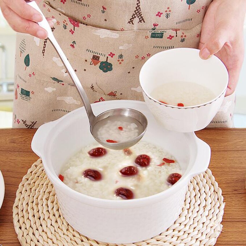 Edelstahl Verdickung Sieb Filter Öl Löffel Griff Suppe Heißen Topf Löffel Küche Gemüse Sieb Kochen Werkzeug