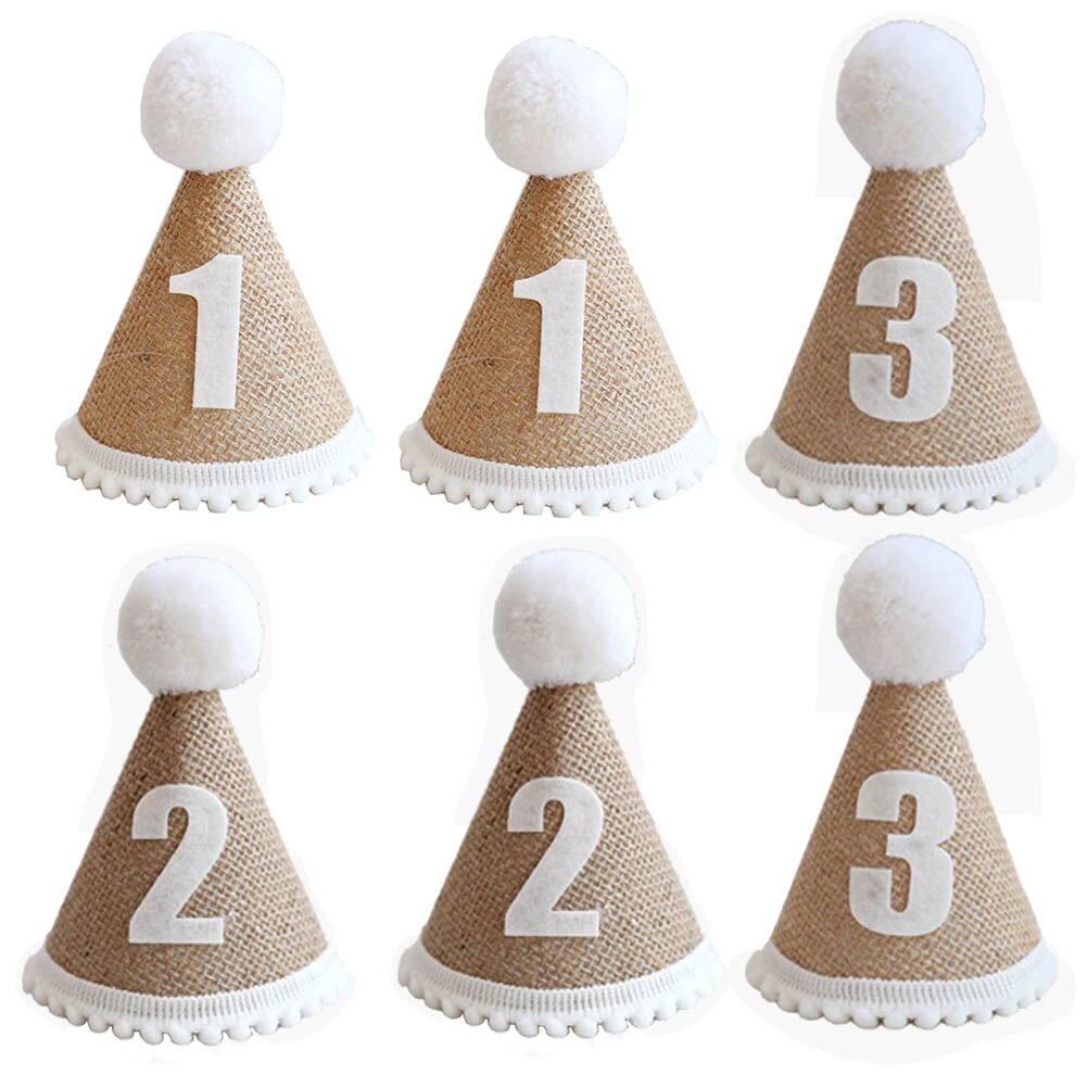 Gorros decorativos de cumpleaños para niños, 6 piezas, sombrero para de cumpleaños: Default Title
