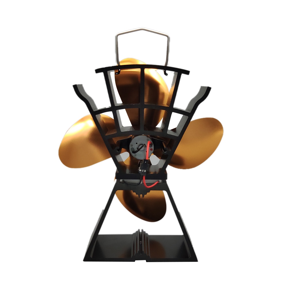 Foyer 4 lame chaleur alimenté poêle ventilateur brûleur à bois silencieux ventilateur maison efficace Distribution de chaleur ménage