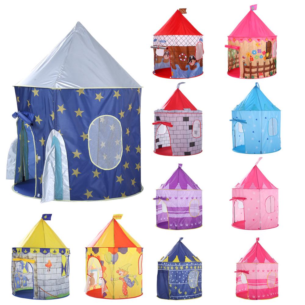 135CM Kids Play Tent Ball Pool Tent Boy Girl Princess Castle Portable Indoor Outdoor Baby Play Tents House Hut for Kids Toys