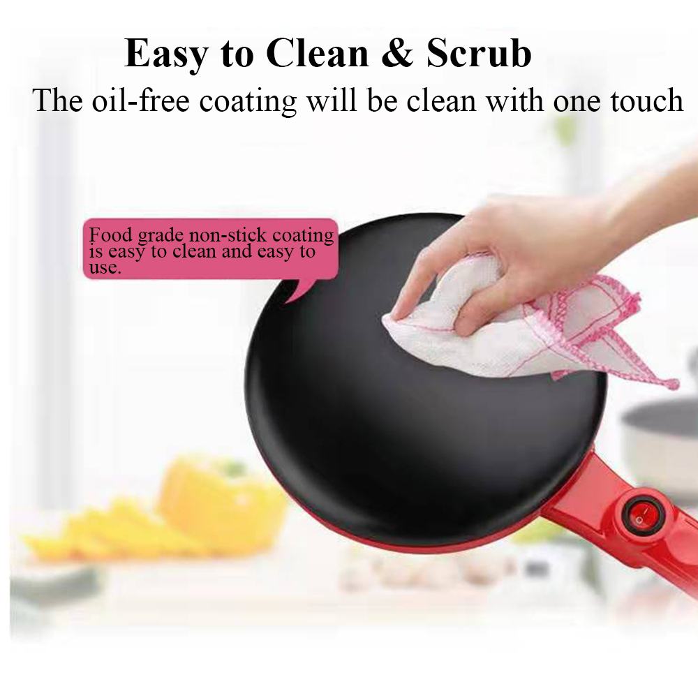 900W 220V Non-stick Electric Crepe Pizza Maker Pancake Non-stick Griddle Baking Pan Cake Machine Kitchen Cooking Tools Crepe