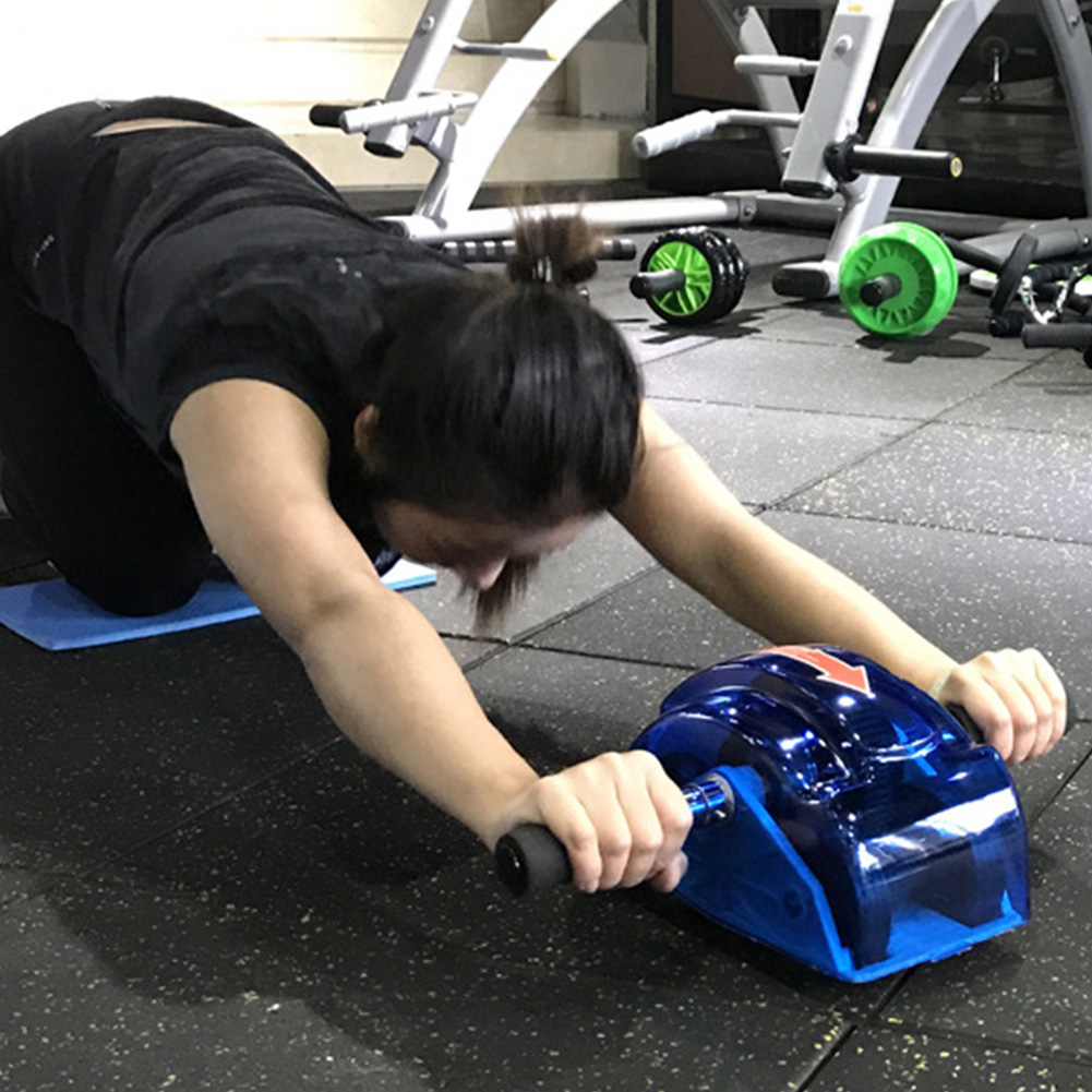 Wear Resistant Abdominal Wheel Training Sports Gym Body Building Home Ergonomic Four-wheeled Fitness Exercise Ab Roller Workout