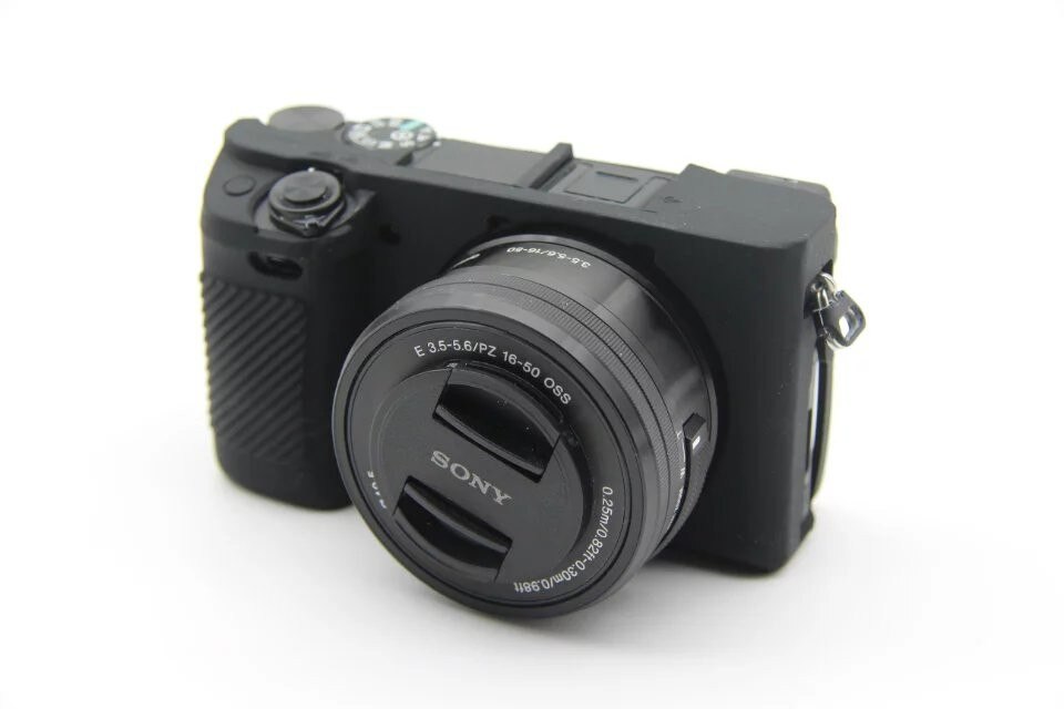 Bonita bolsa suave para cámara de vídeo para Sony A6300 A6400, funda de silicona, funda de cuerpo de goma