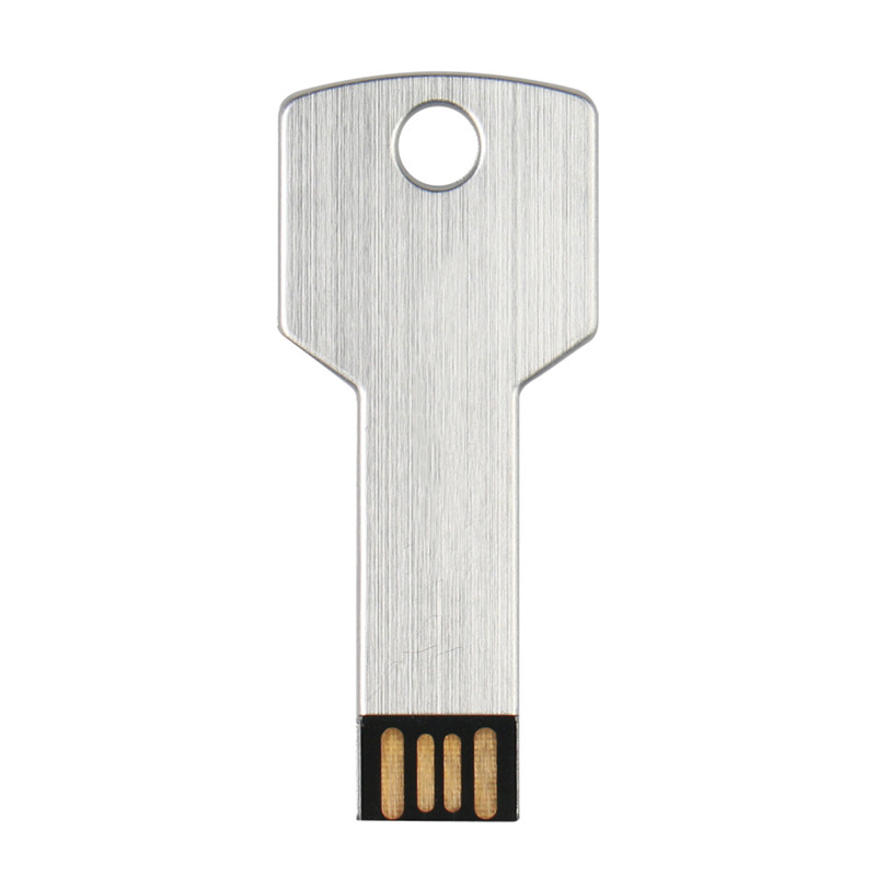 Chiavetta USB a forma di chiave in metallo ad alta capacità Chiavetta da 64 GB con penna nera Dispositivo di archiviazione con capacità reale Silver Stick Disco U ad alta velocità