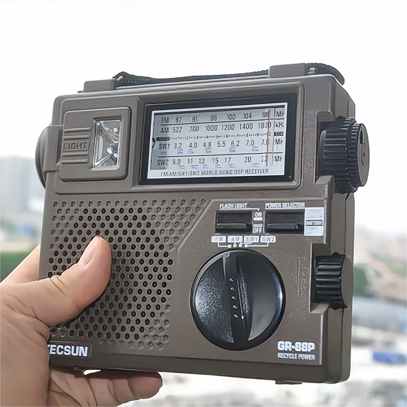 Tecsun gr -88 gr-88p bärbar dsp digital demodulering nödmiljöskydd handgeneratorradio tecsun  gr88p