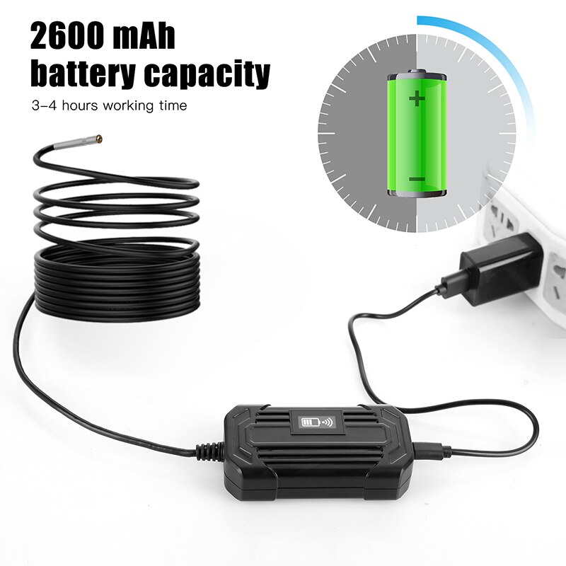 Endoscopio de inspección Industrial F240 3,9mm Sn HD 1080P 6 LEDs IP67 Cámara boroscopio impermeable (Cable de 5M)