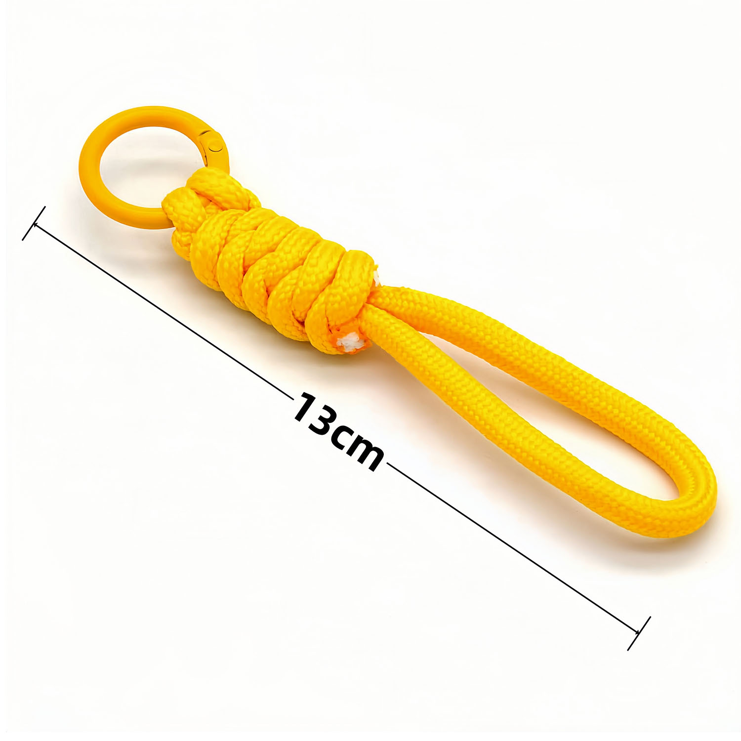 LLavero de cordón trenzado para funda de teléfono para mujer, correa de cuerda con nudo antipérdida, llaveros de coche, accesorios DIY, llavero de