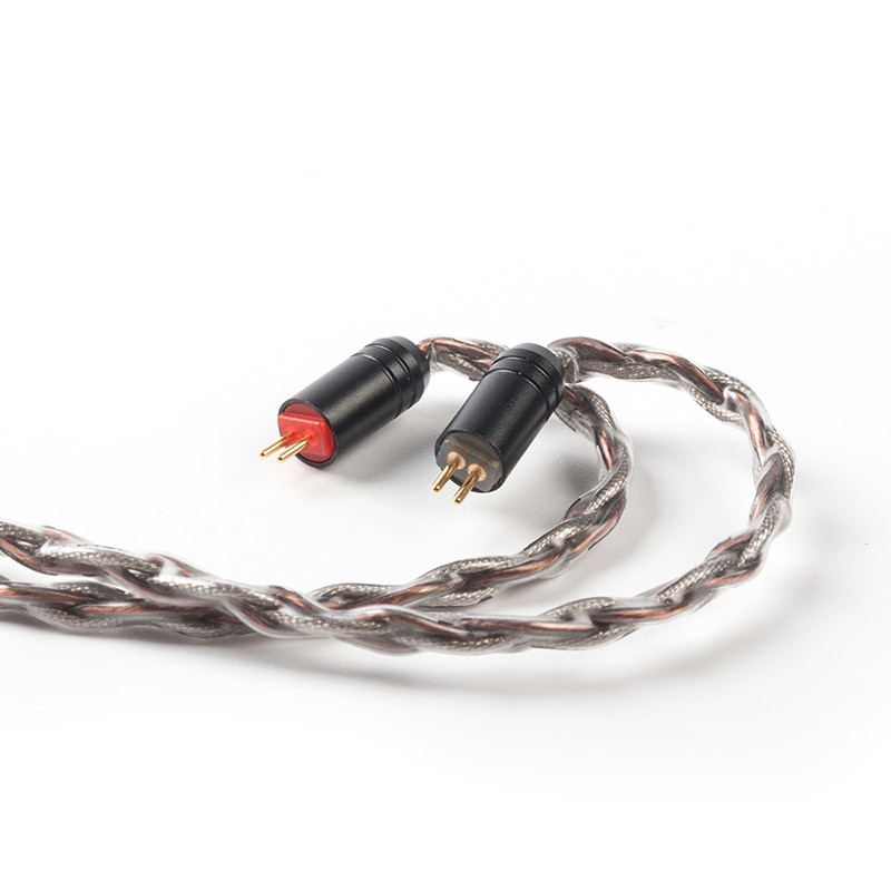 AK KBEAR-rhyme 8 Core Upgraded Copper-Silver Hybrid Earphone Cable 4.4/2.5/3.5mm Cable With MMCX/2Pin/QDC /TFZ