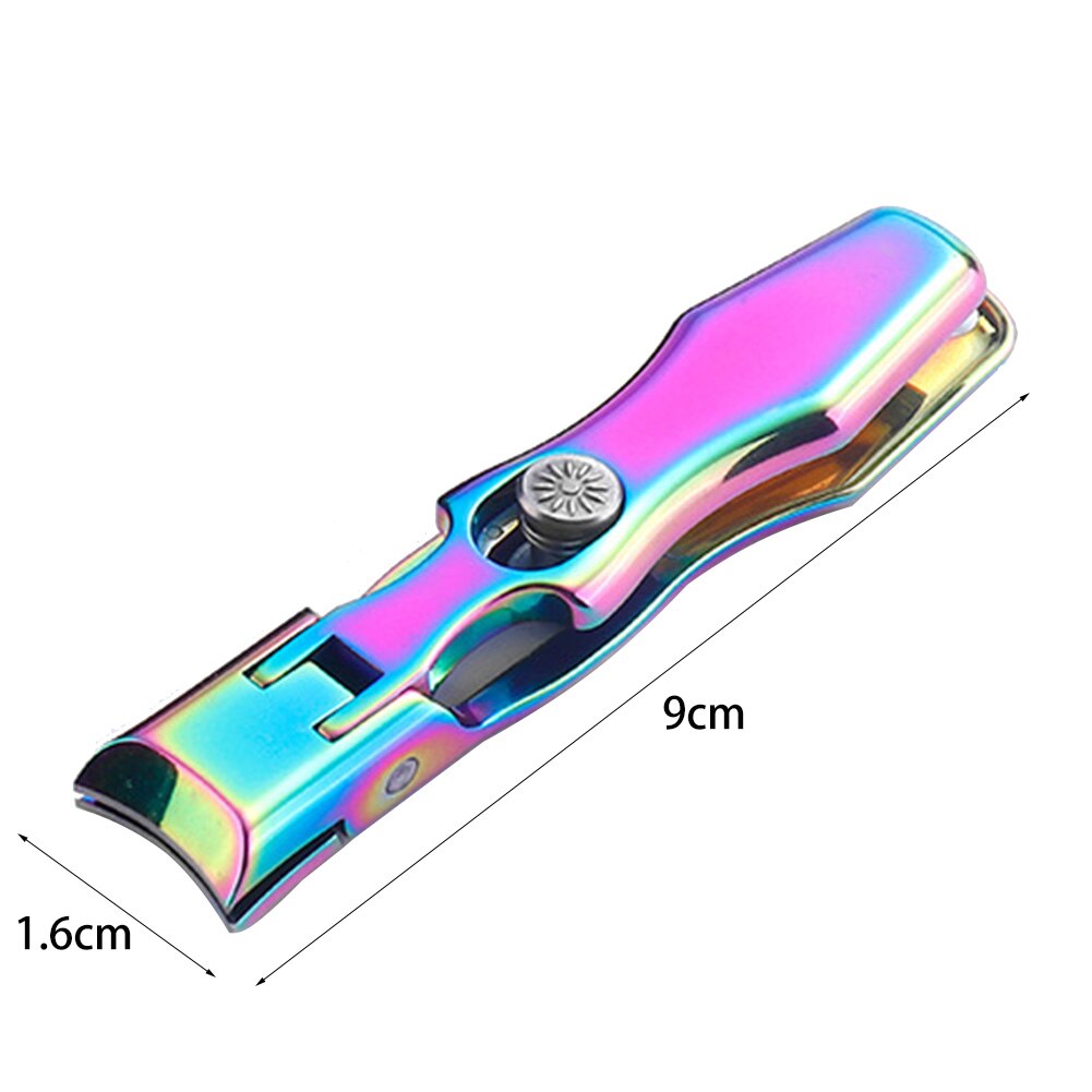 Ultra Sharp Nail Clipper Portable Fingernail Clipper Steel Wide Jaw Opening Anti Splash Fingernail Clippers Nail Cutter Manicure: Multicolor