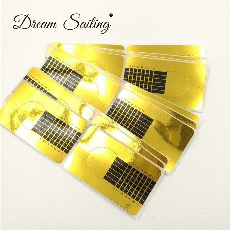 100 pcs French Nail Form Tips Nail Art Form Acrylic Tip Gel Nails Sticker Extension Curl Form For Nail Polish Guide