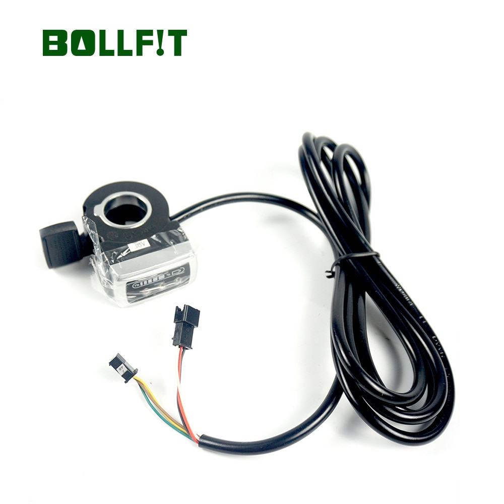 BOLLFIT Ebike Speed Throttle 6 Wires E-Bike Thumb Throttle 36V 48V with Power Switch For Electric Bicycle Conversion Kit