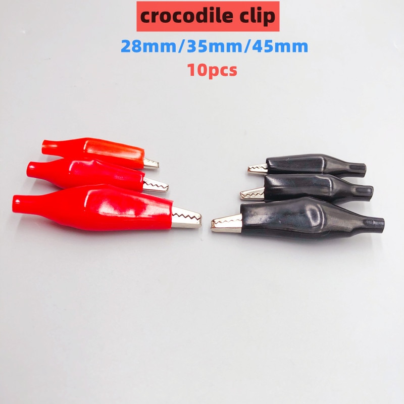 10pcs crocodile clip electronic DIY electric clip double-headed clip test clip power wire connection line accessory jumper