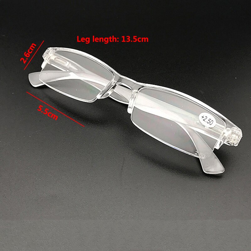 Seemfly Transparante Hars Leesbril Mannen Vrouwen Presbyopie Bril Gafas De Lectura Dioptrie 1.0 2.0 2.5 3.0 3.5 4.0