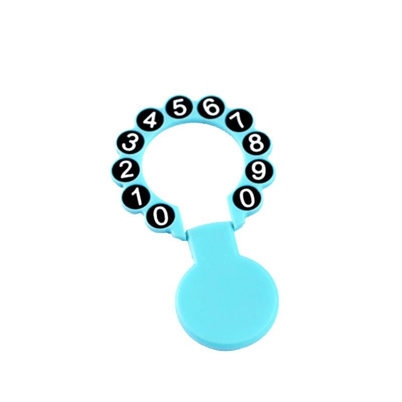 Abs 3 kleuren autostyling tijdelijke parkeerkaart telefoonnummerplaat autosticker met telefoonnummerblad clamshell: Blauw