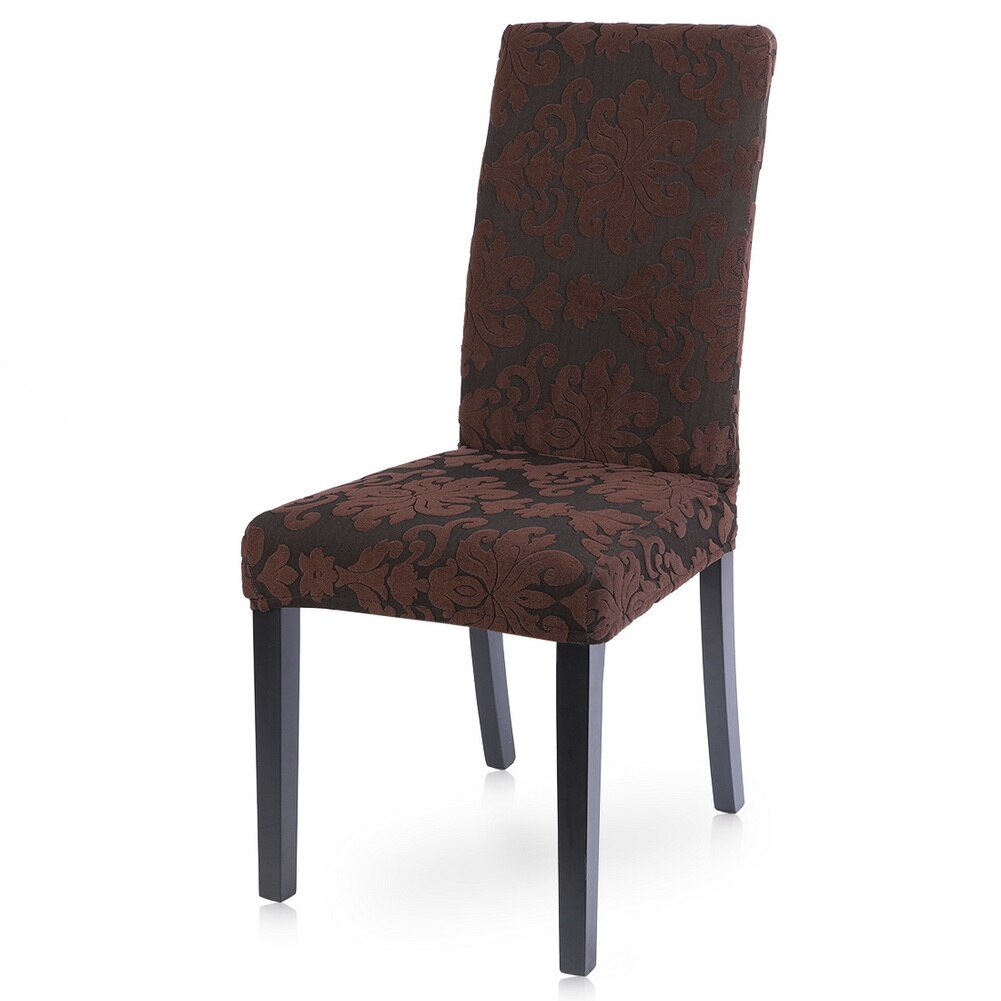 Elastic Chair Cover Printed Removable Jacquard Slipcover Anti-dirty Dining Seat Cover Protector For Home Restaurant Hotel Office: E