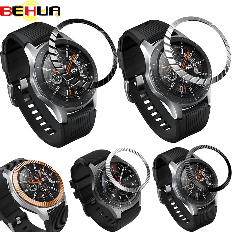 Metal Bezel Ring Case For Samsung Galaxy Watch 46mm/42mm Gear S2 S3 frontier Bezel Styling Frame Cases Cover Protection Bracelet