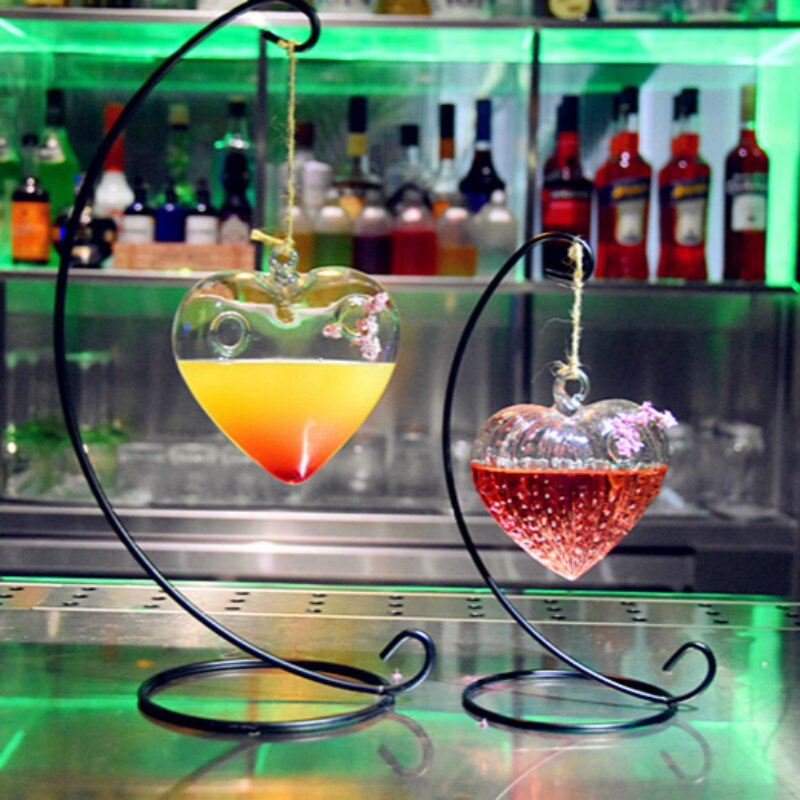 Originalitet hjerteform cocktailglas hængende juice drikke kop bar rødvin agave drik klub fest dekorationsværktøjer