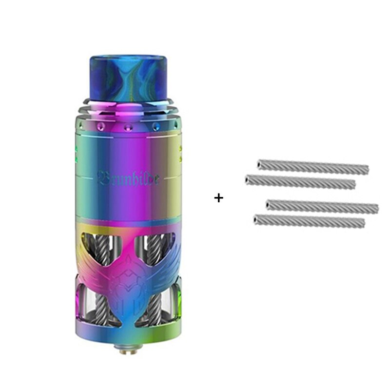 In Stock Vapefly Brunhilde Top Coiler RTA Tank 8ml/2ml W Surrounding Top Airflow Dual Coil Build Deck Electronic Cigarette Vape: Rainbow and Wire / 8ML