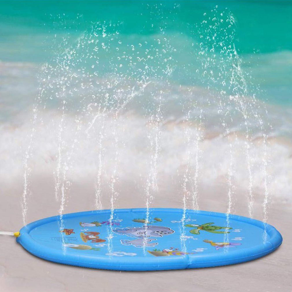 170 cm Summer Outdoor Spray Water Cushion PVC Inflatable Spray Water Toys for Children Play Water Mat Beach Lawn Sprinkler Pads