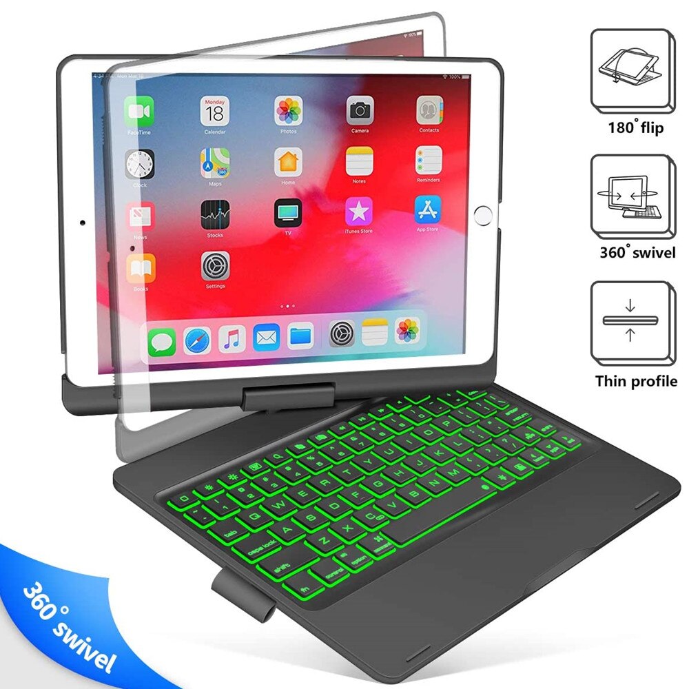 Magie Touchpad Tastatur Fall für iPad 5th 6th Gen Pro 9,7 Umdrehung Drahtlose Bluetooth Tastatur Swivel Abdeckung für iPad air1 2