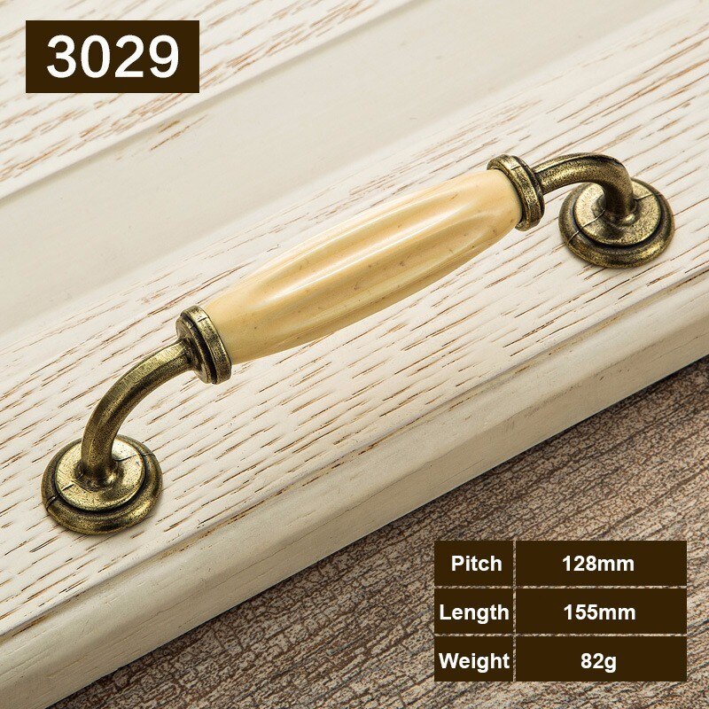 Classic Ceramic Door Handles Antique Kitchen Cabinet Knobs and Handles for Cupboards Drawer Pulls Handles Furniture Hardware: D