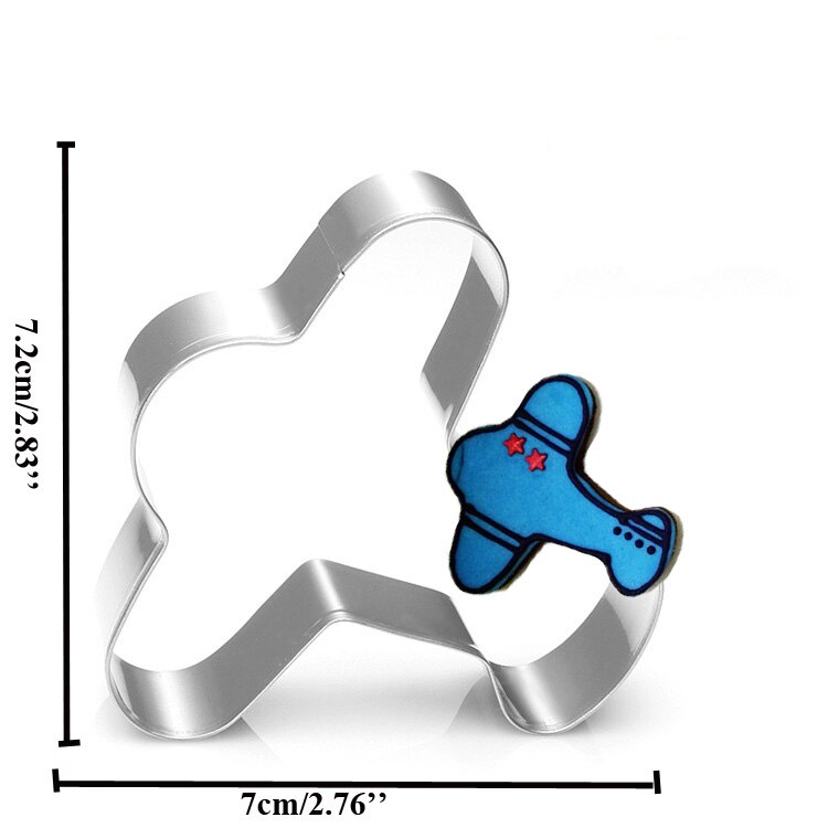 Transport bateau voiture avion acier inoxydable emporte-pièce enfants parti Biscuit moule fondant gâteau pâtisserie décor pâtisserie outil: airplane