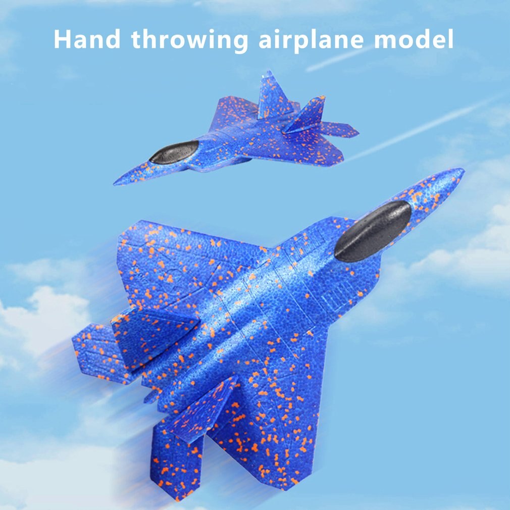 Modelo de avión de espuma para niños, juguete infantil de 42cm, con luz acrobática, educativo, EPP planeador, avión de combate