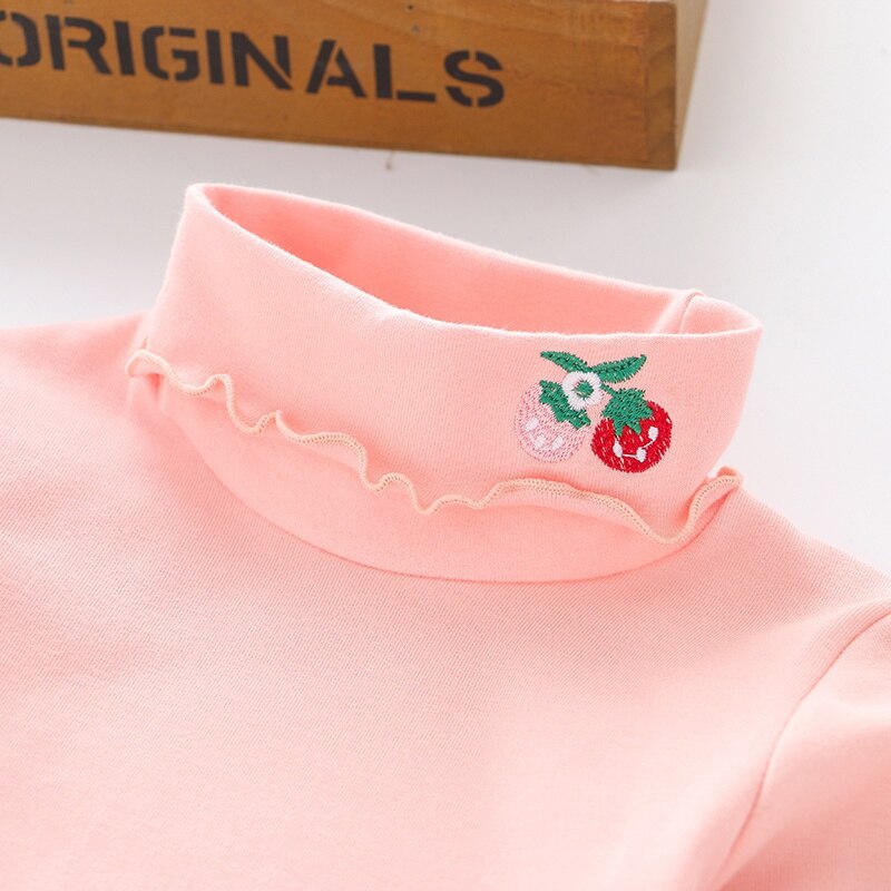 Baby Girl Cute Long Sleeve Autumn T-Shirts Kids Embroidery Floral Printed Tops Tees Casual Blouse