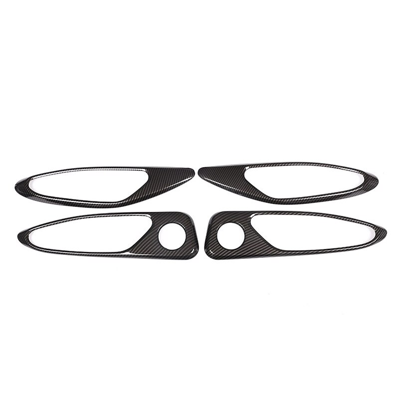 4 Stuks Carbon Fiber Stijl Abs Plastic Voor Alfa Romeo Giulia Chroom Interieur Deurklink Frame Cover trim Accessoires