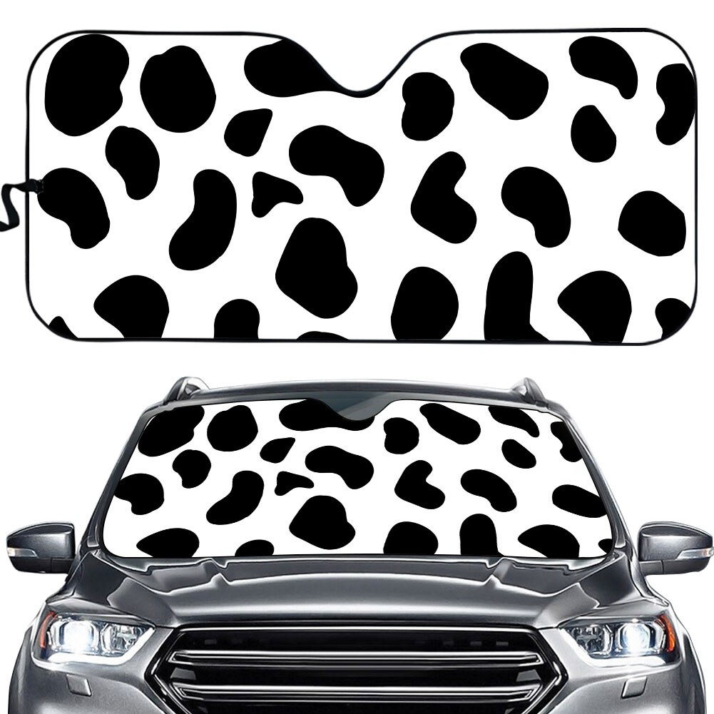 Cow Striped Pattern Printed Car Sun Shade Windshield Heat Reflector Sunshade for Car Windshield Cute Gloss Sunshade: YSFA0956HC-2