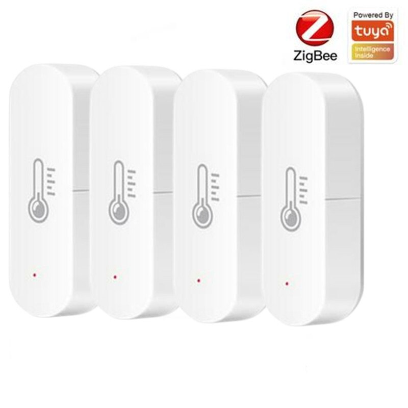 Tuya zigbee 3.0 intelligenter temperatur- und feuchtigkeitssensor für smart homes – hygrometer, thermometer und detektor für alexa und google home: Typ -a 4 stück