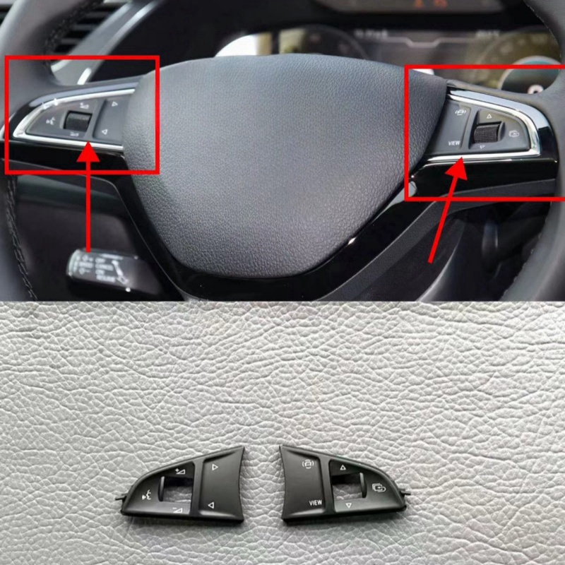 Embellecedor de cubierta de botón de interruptor de volante multifuncional para Skoda Octavia 3 A7 RS Superb Fabia mk3 Kodiaq 3V0919719F