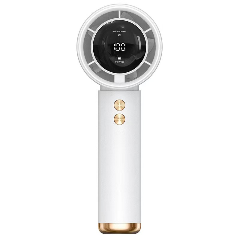 10000mAh High Speed Portable Turbo Fan Cooler Fan 100-Speed Adjustment High-Speed Fan Handheld Fan Mini Fan Adjustment Portable: WHITE / 7 inches