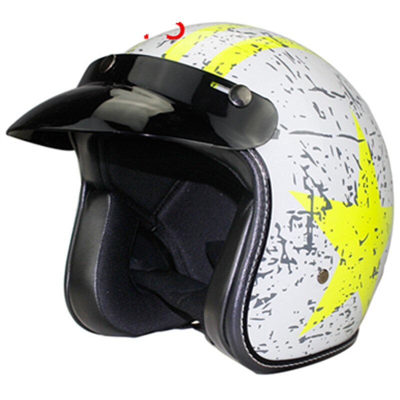 Zr052 serier ekstra letvægts motorcykelhjelm dot godkendt low profile open face helemt vintage hjelm: 5 / S